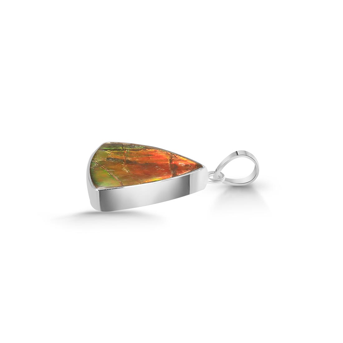 Premium Ammolite Pendant - AML-P-19 | Authentic Sterling Silver Jewelry