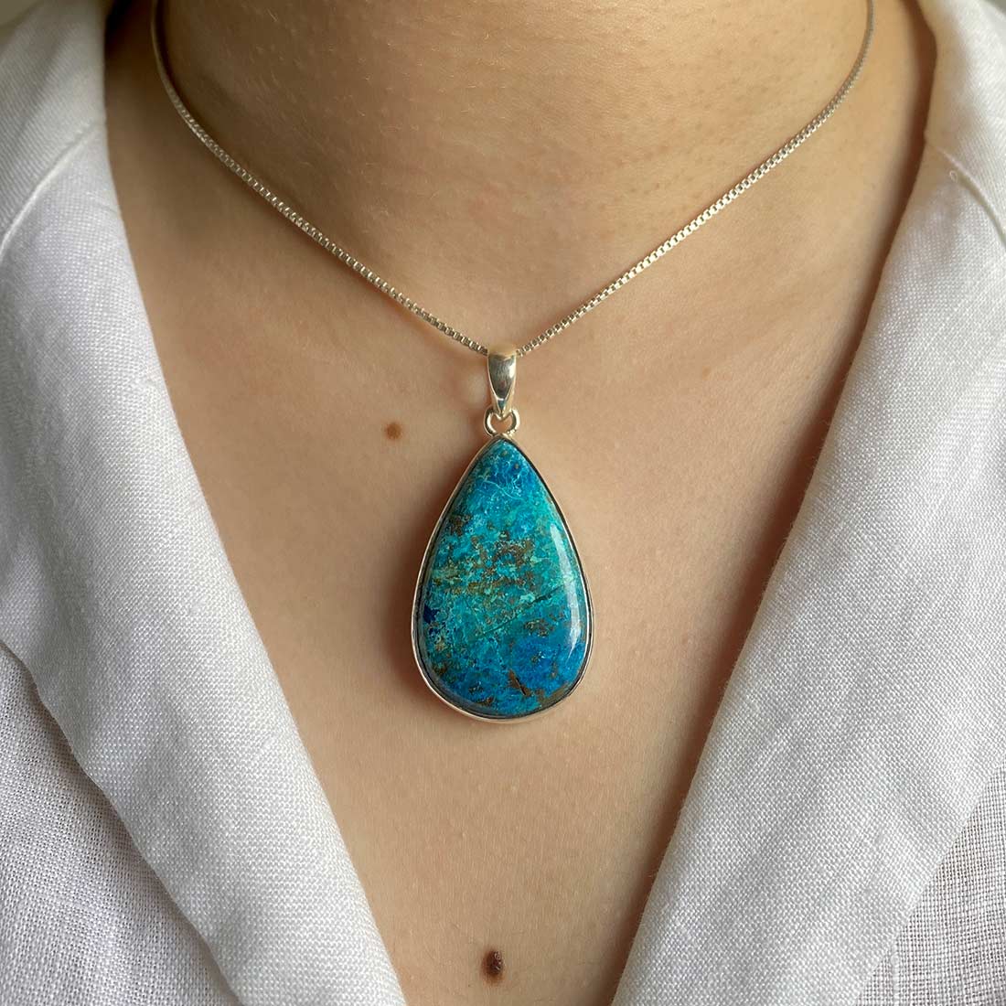 Premium Shattuckite Pendant - Ultimate Elegance (STK-P-30)