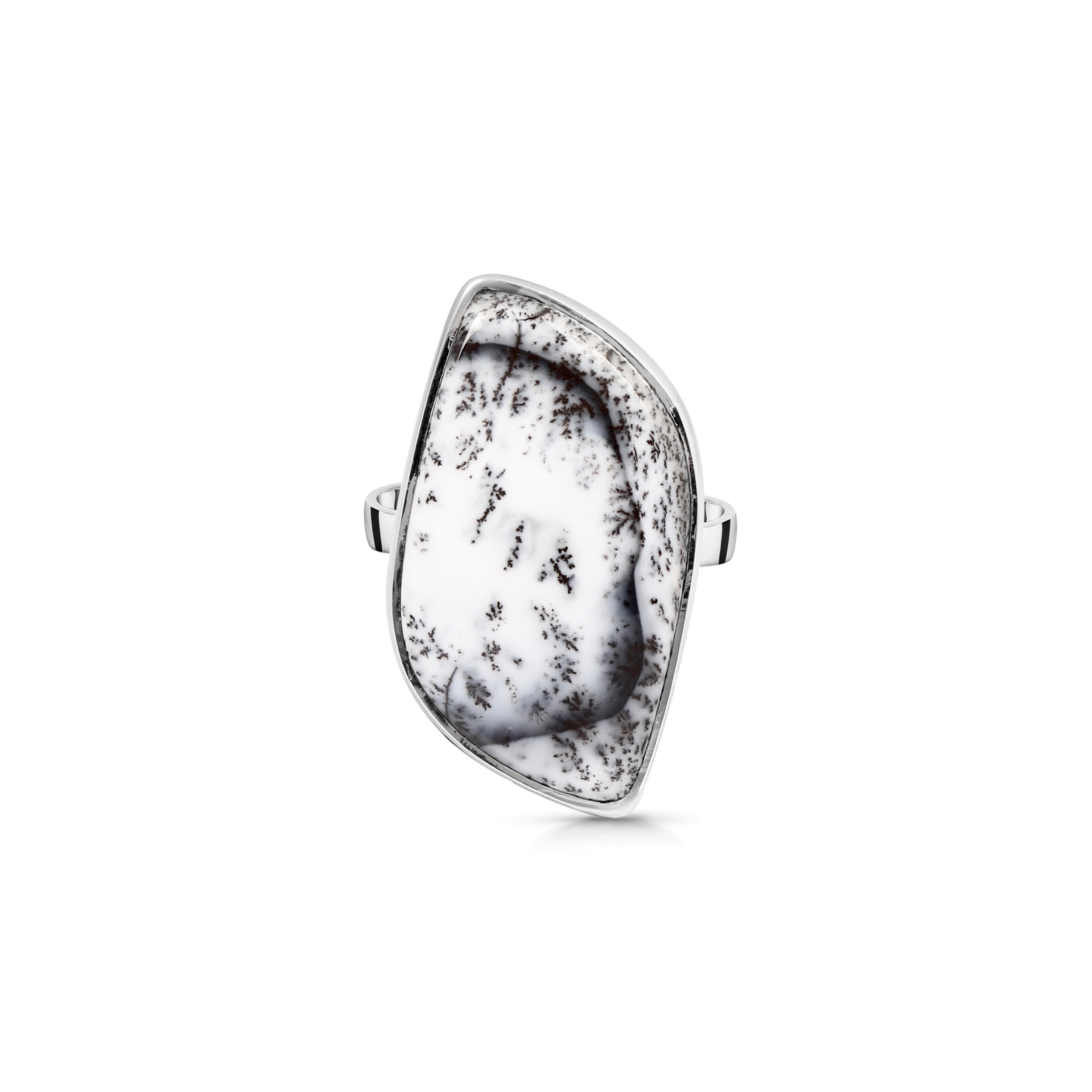 Premium Dendritic Agate Adjustable Ring - Ultimate Style (DDA-R-10)