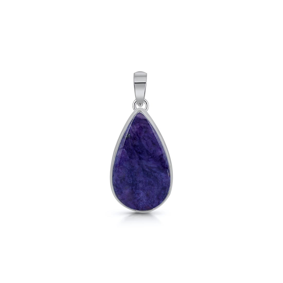 Premium Charoite Pendant - Elegant Purple Statement Jewelry