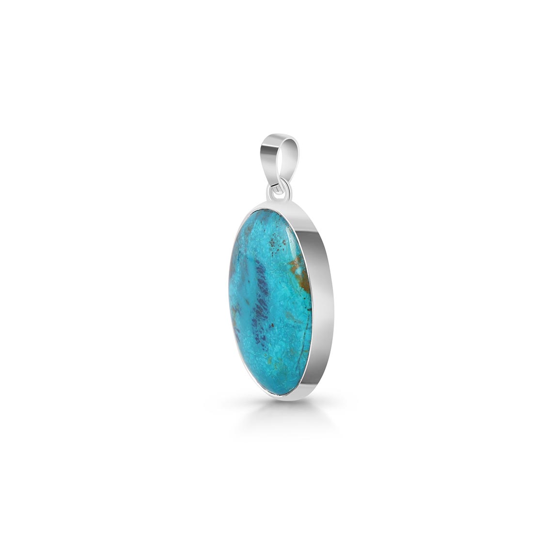 Premium Shattuckite Statement Pendant - Elegant Silver Jewelry