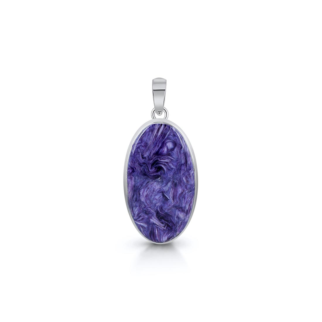 Premium Charoite Pendant - Elegant Purple Statement Jewelry