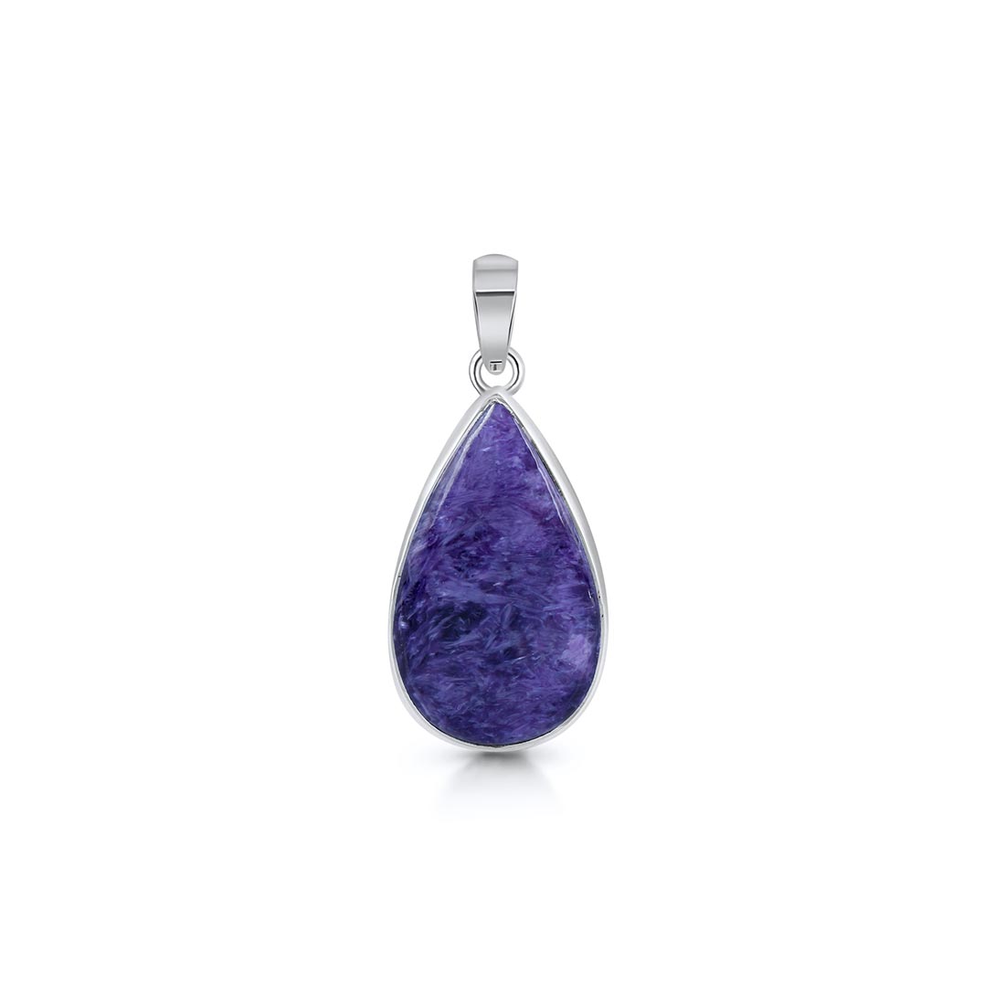 Premium Charoite Statement Pendant - Elegant Purple Gemstone Jewelry