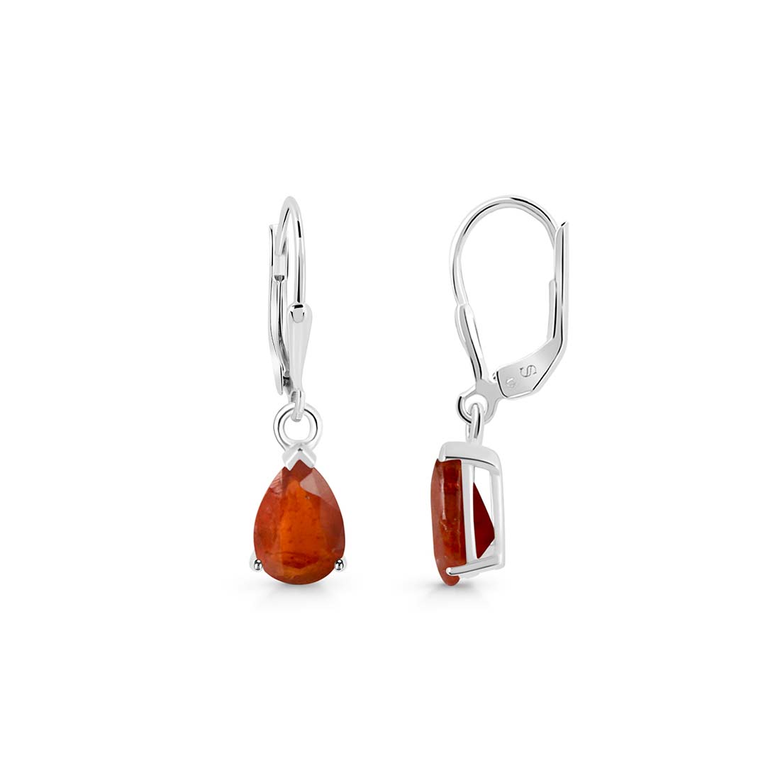 Premium Orange Kyanite Leverback Earrings - Elegant & Timeless