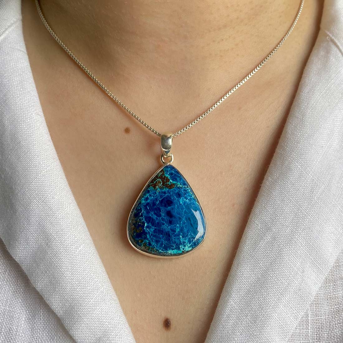 Premium Shattuckite Statement Pendant - STK-P-5