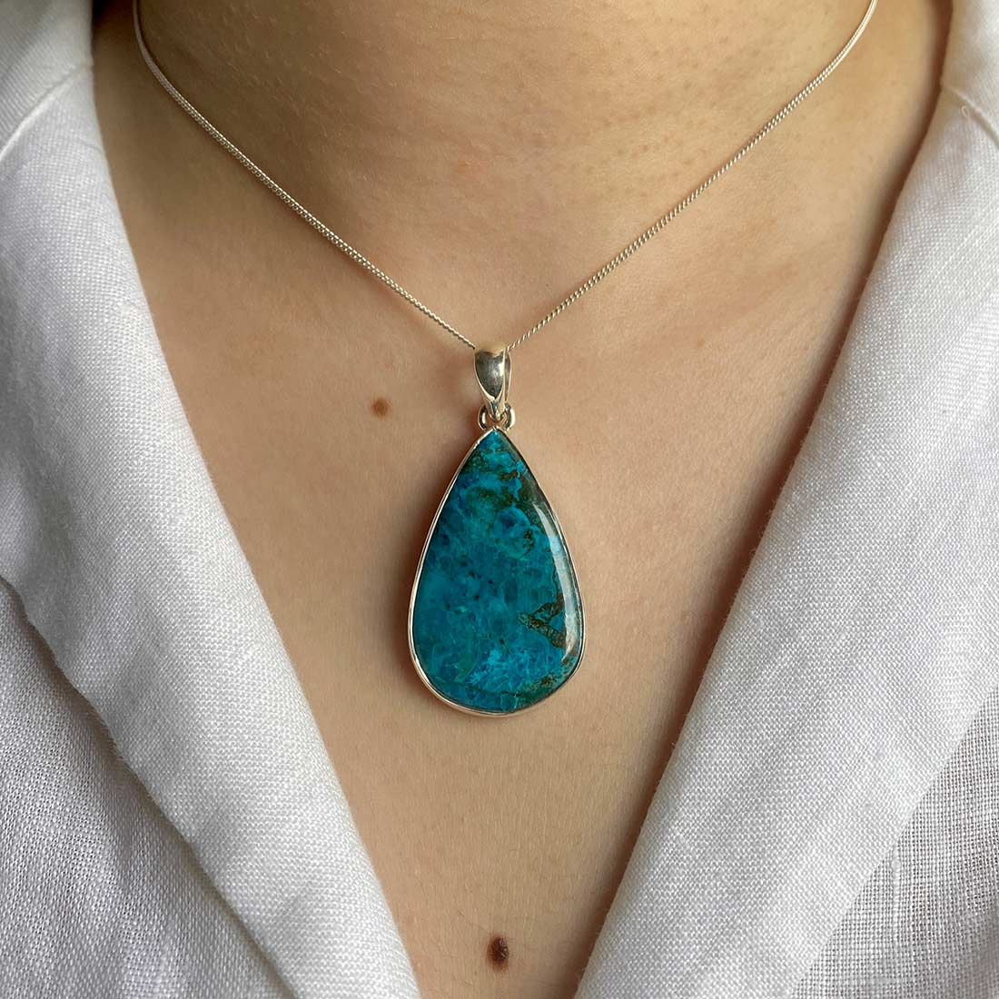 Premium Shattuckite Statement Pendant - STK-P-2