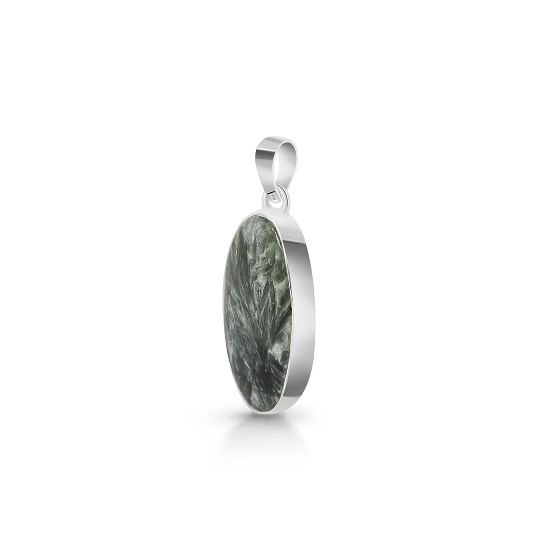 Premium Seraphinite Pendant - Ultimate Elegance (SER-P-22)