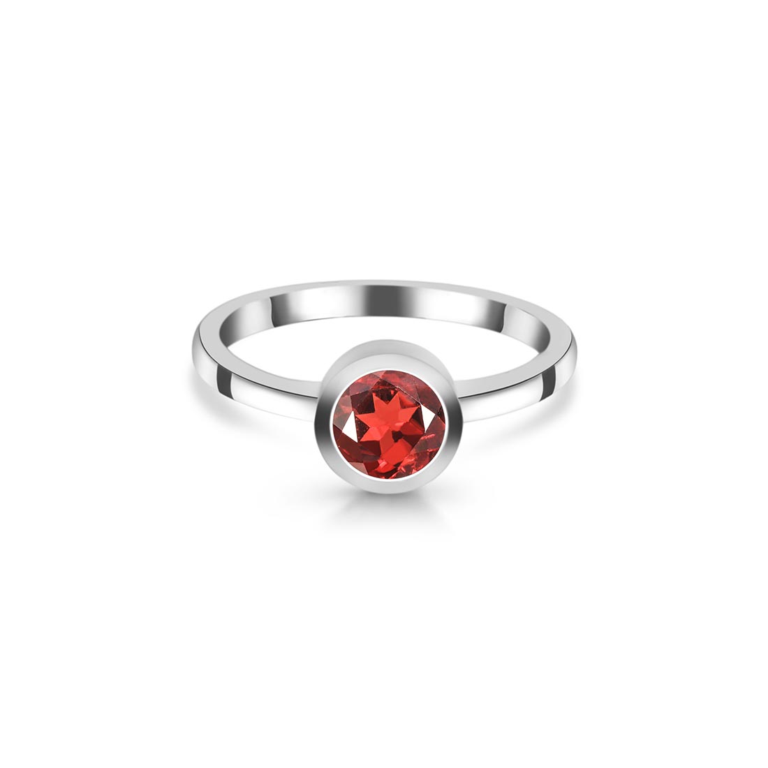 Premium Dainty Garnet Ring - GAR-SR-237 by Sagacia Jewelry