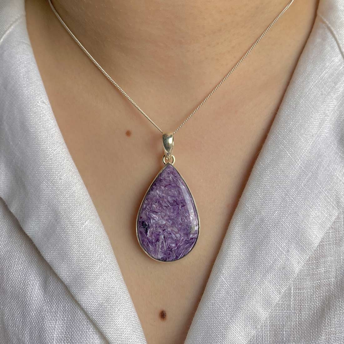 Premium Charoite Pendant - CHR-P-33 | Sagacia Jewelry