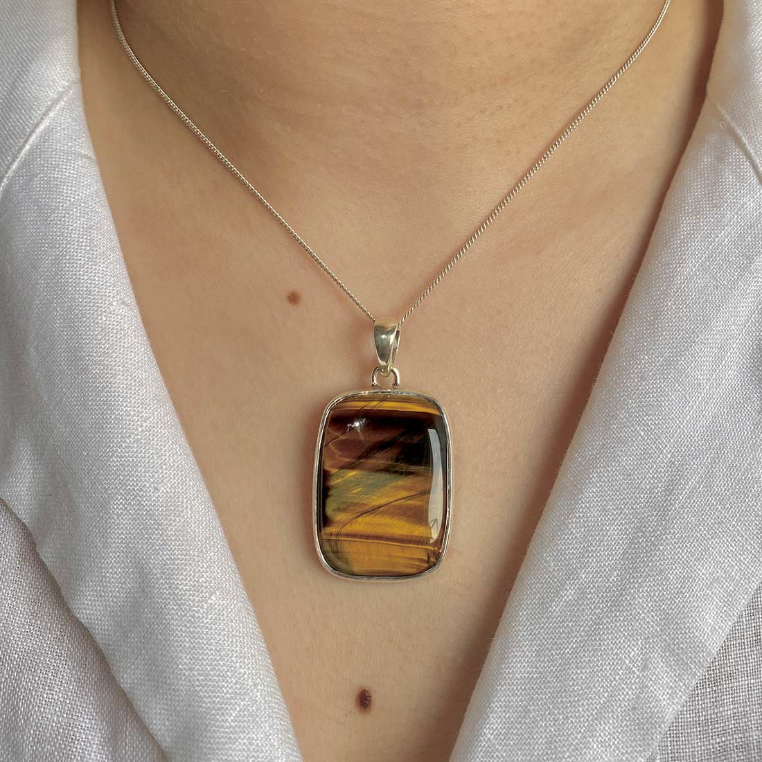 Premium Tiger Eye Statement Pendant - TGE-P-27