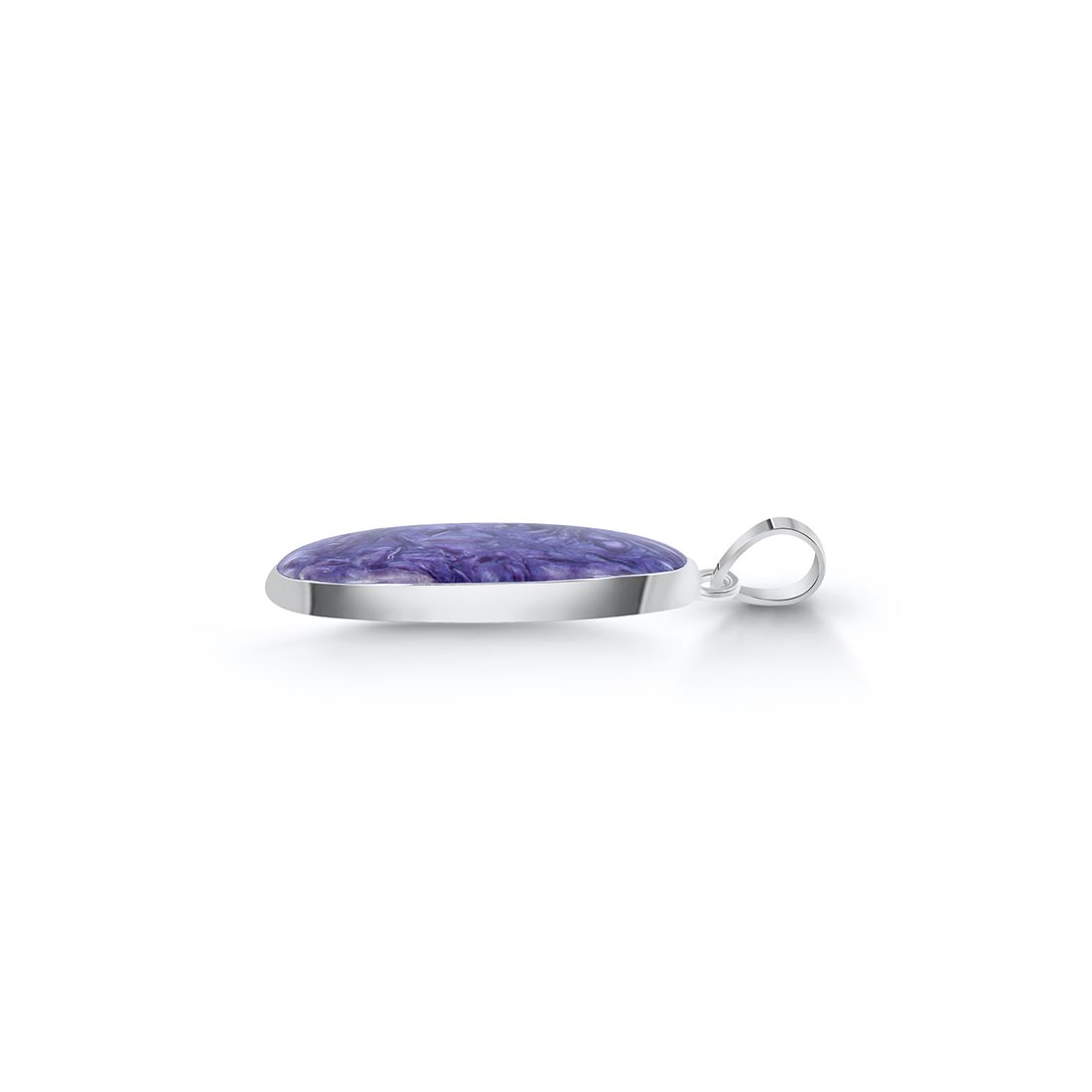 Premium Charoite Pendant - Elegant Purple Statement Jewelry