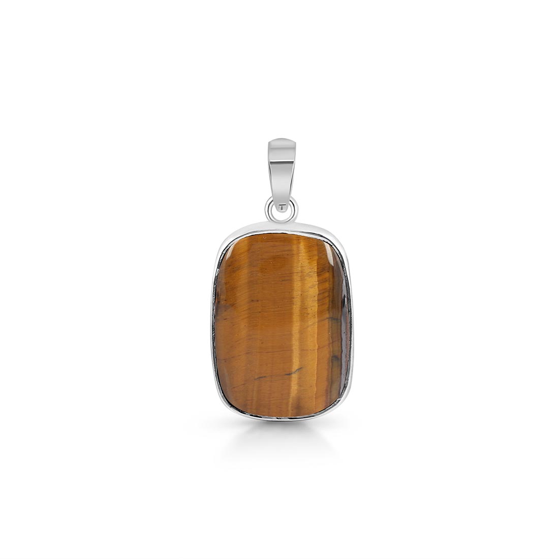 Premium Tiger Eye Pendant - Elegant 925 Sterling Silver Jewelry