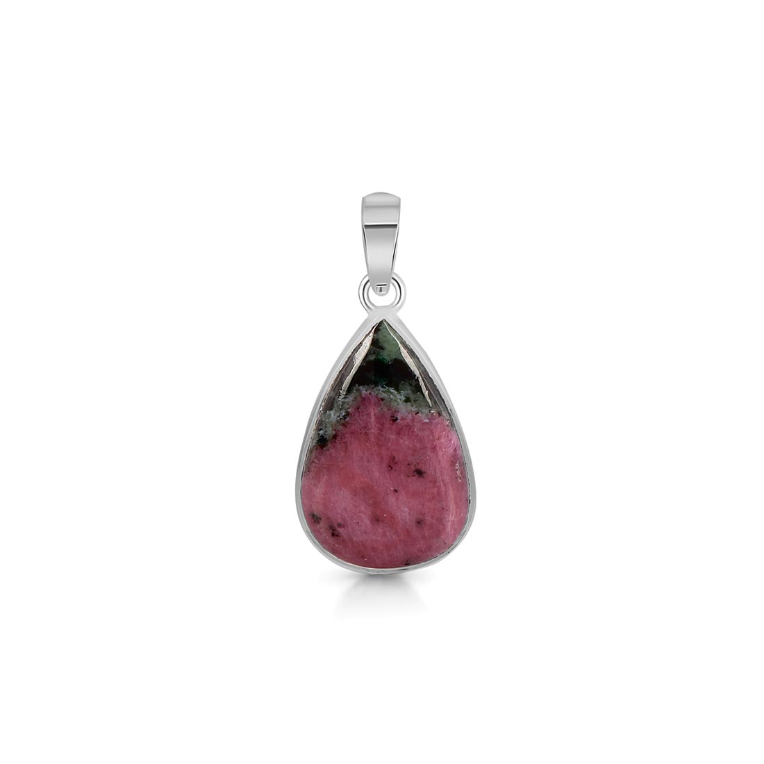 Premium Ruby Zoisite Pendant - Elegant 925 Sterling Silver Jewelry (RZS-P-29)