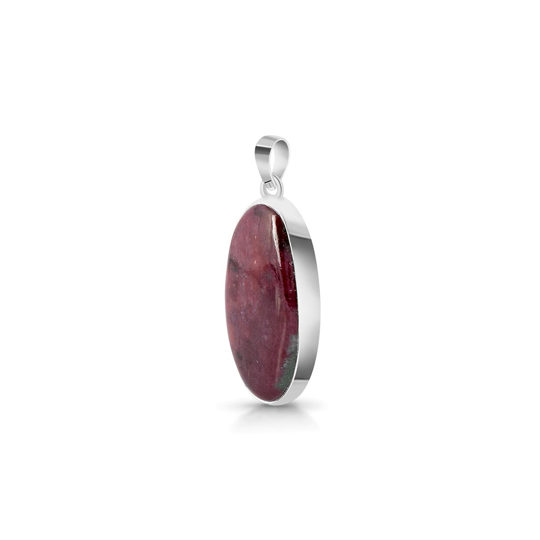 Premium Pink Ruby Zoisite Pendant - Ultimate Elegance in Sterling Silver