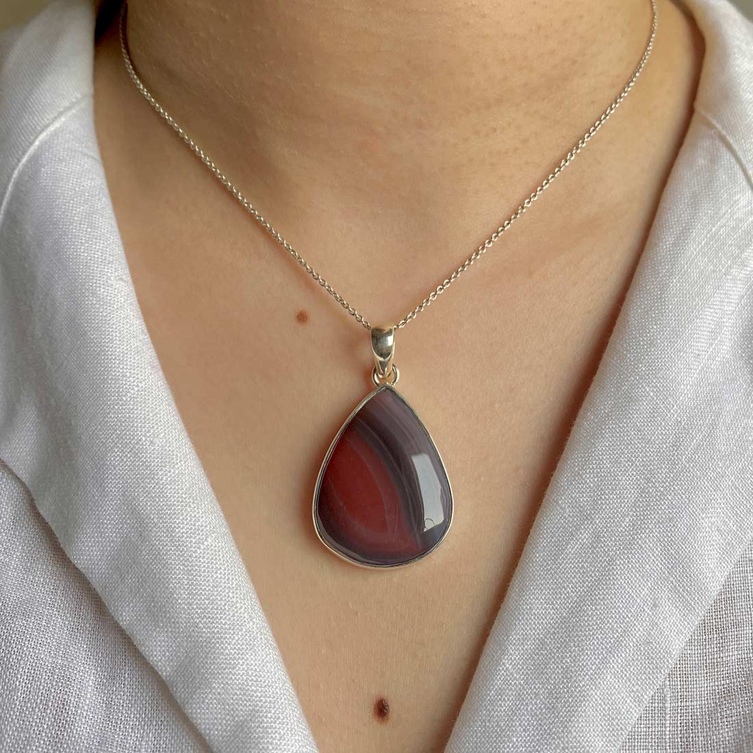 Premium Botswana Agate Pendant - Ultimate Healing Jewelry