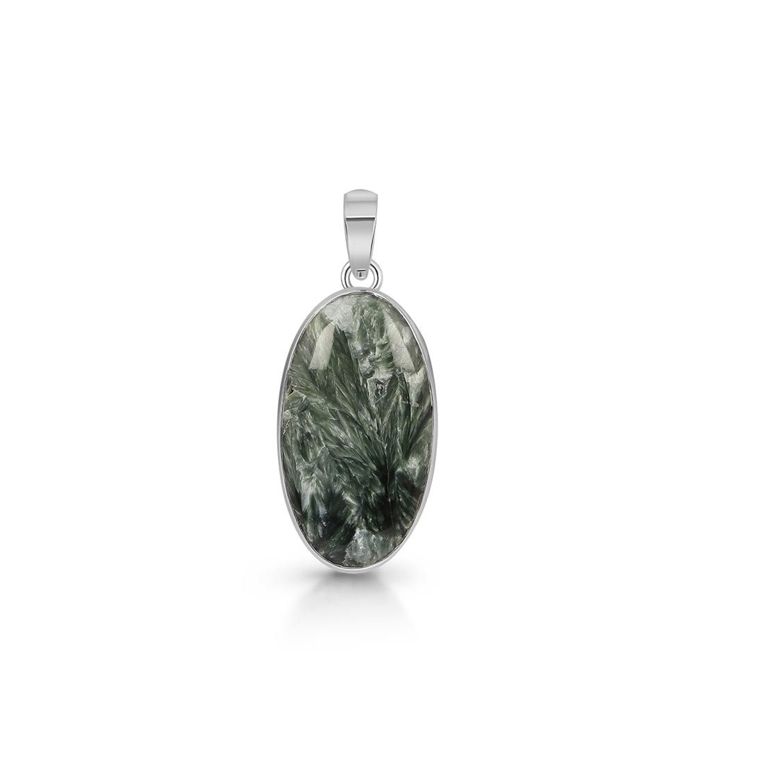 Premium Seraphinite Pendant - Ultimate Elegance (SER-P-22)