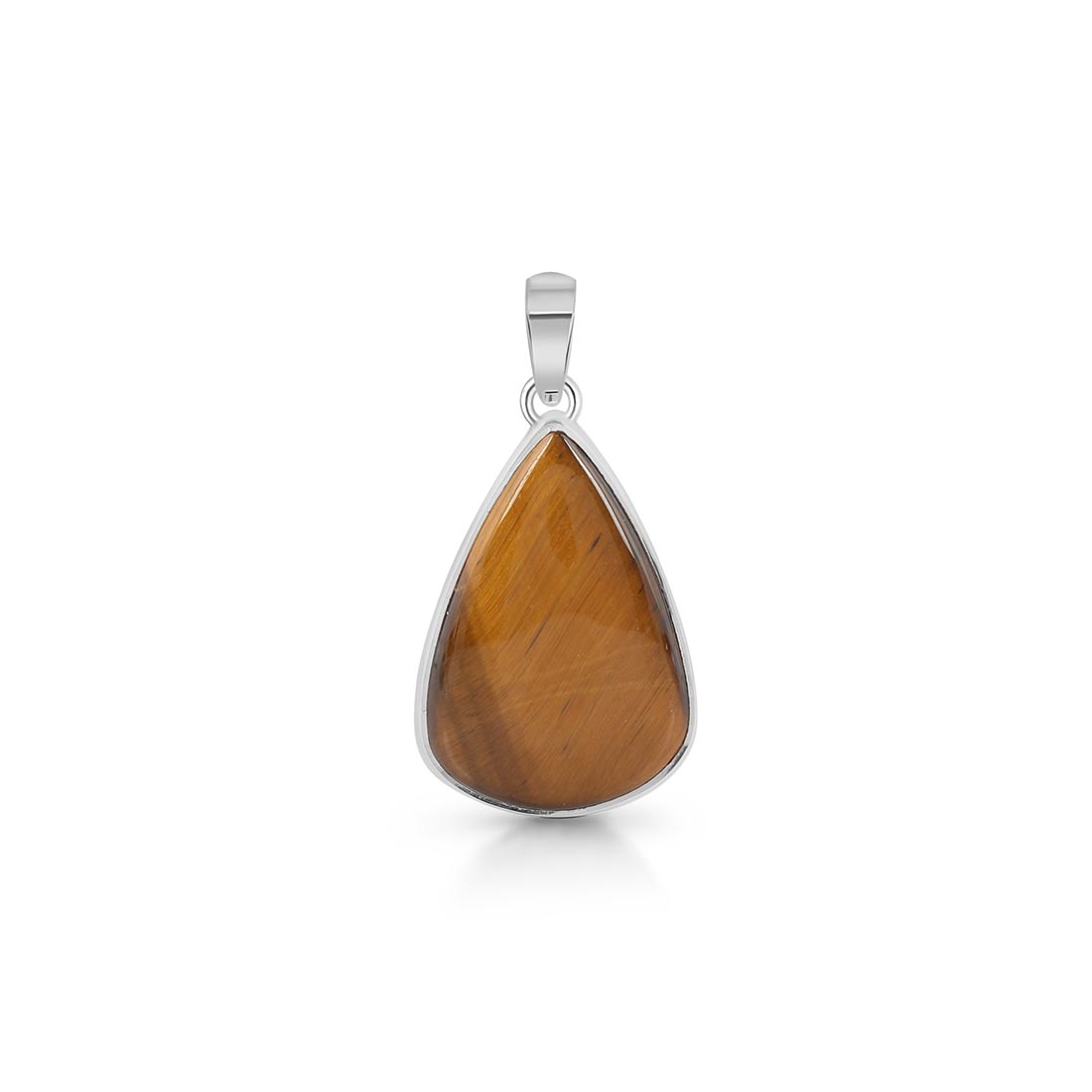 Premium Tiger Eye Pendant - Elegant 925 Sterling Silver Jewelry