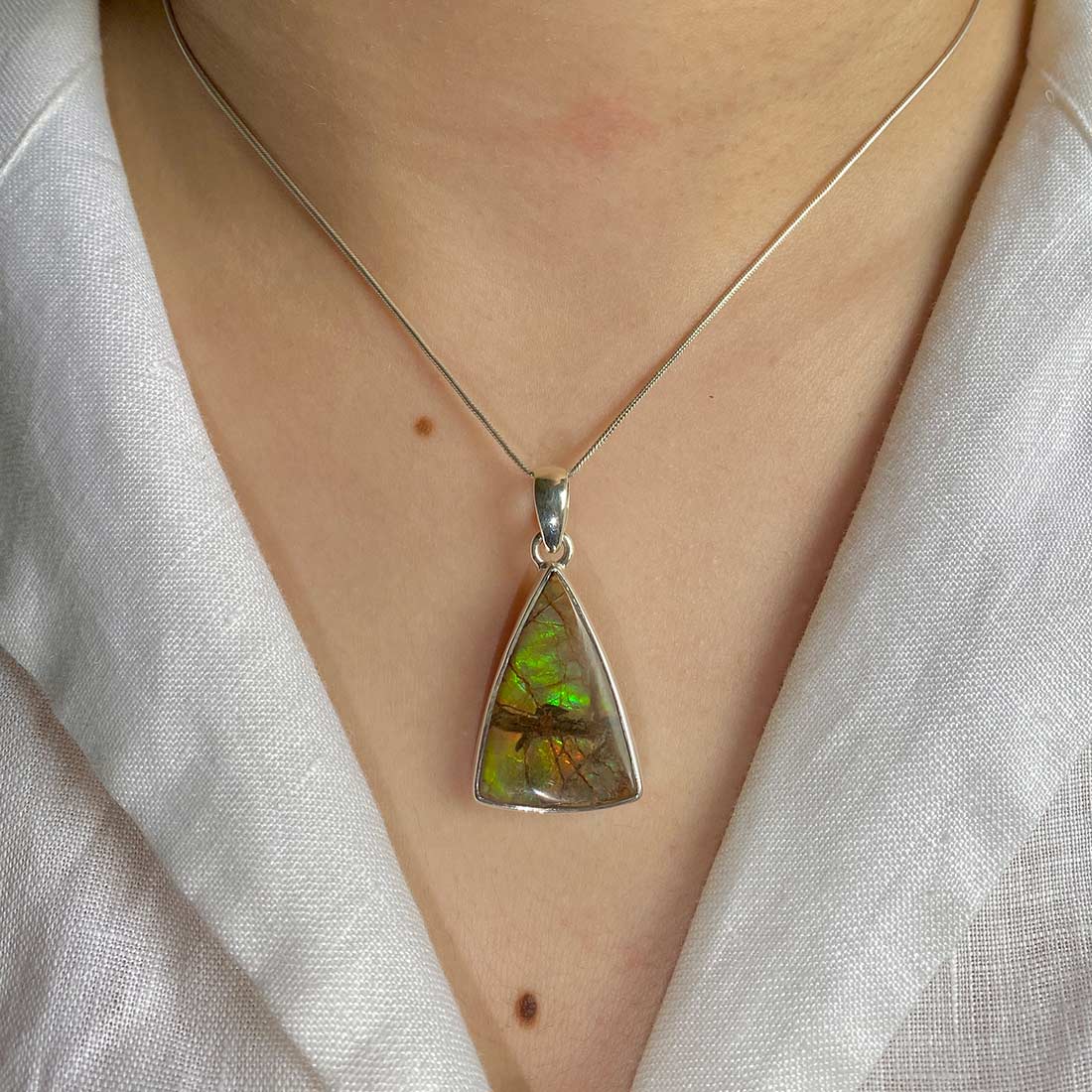 Premium Ammolite Pendant - Ultimate Style (AML-P-16)