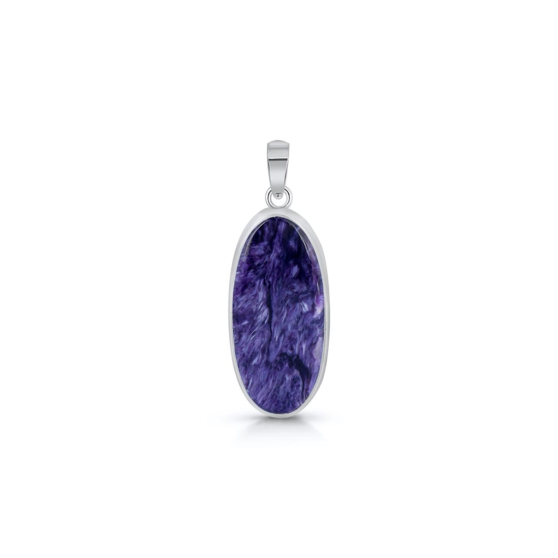 Premium Charoite Pendant - Elegant Purple Statement Jewelry