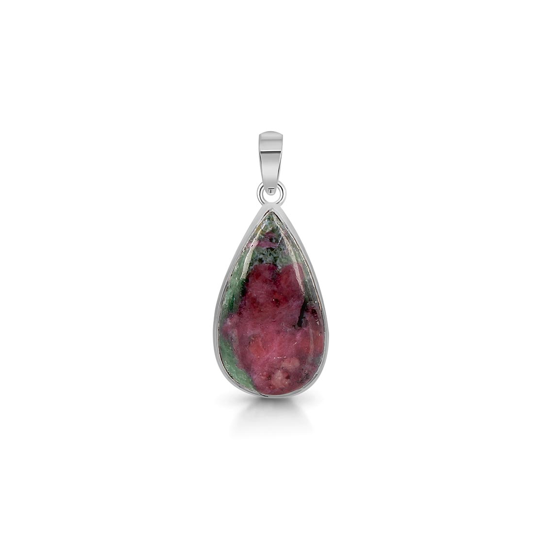 Premium Ruby Zoisite Silver Pendant - Elegant Statement Jewelry (RZS-P-37)