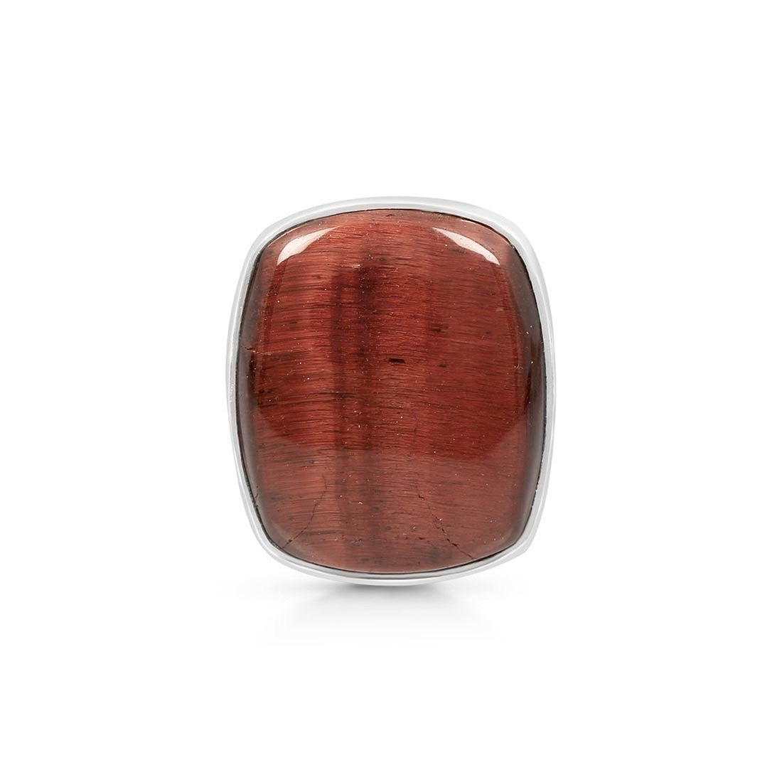 Premium Red Tiger Eye Adjustable Ring - Bold & Authentic (RTE-R-28)