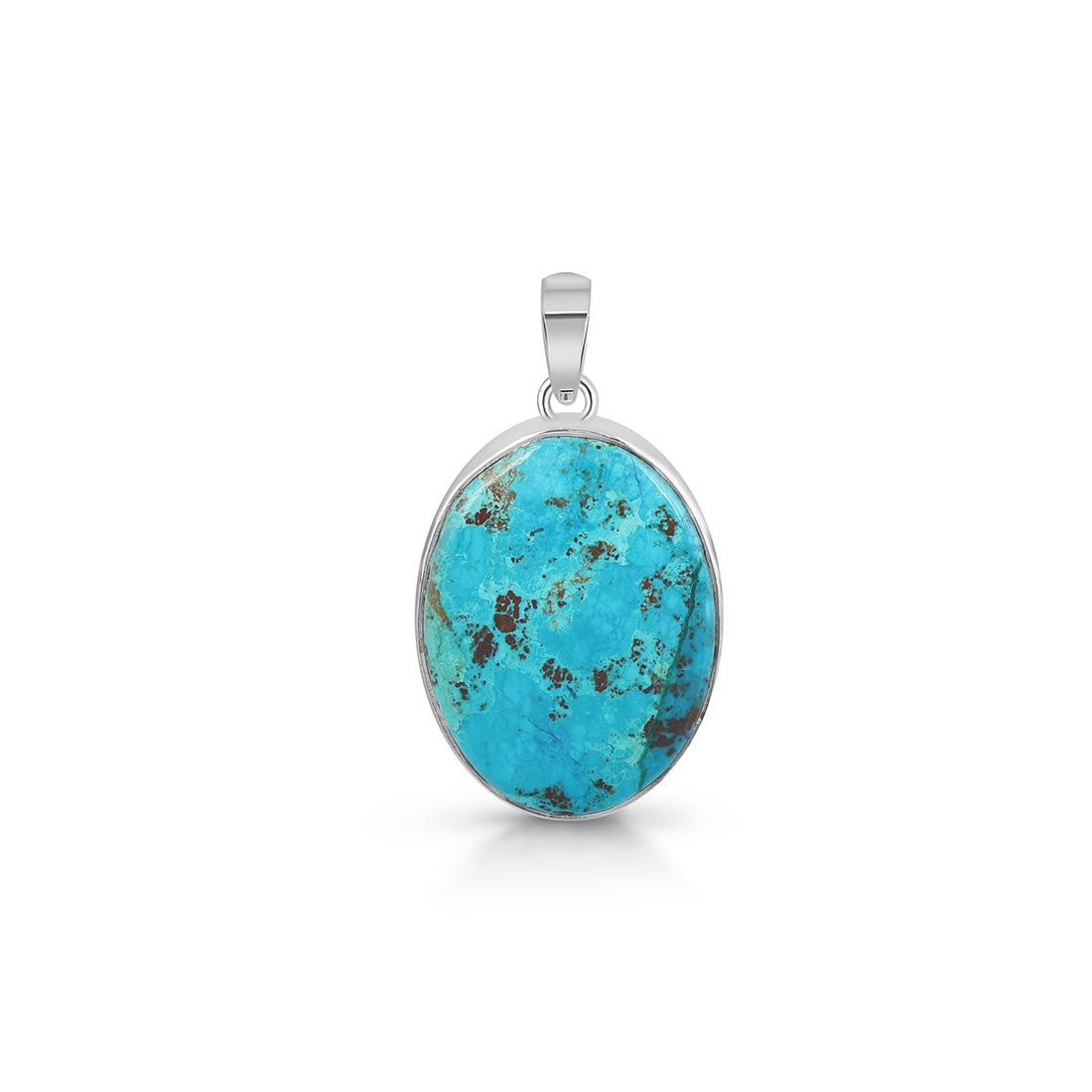 Premium Shattuckite Statement Pendant - Elegant Silver Design