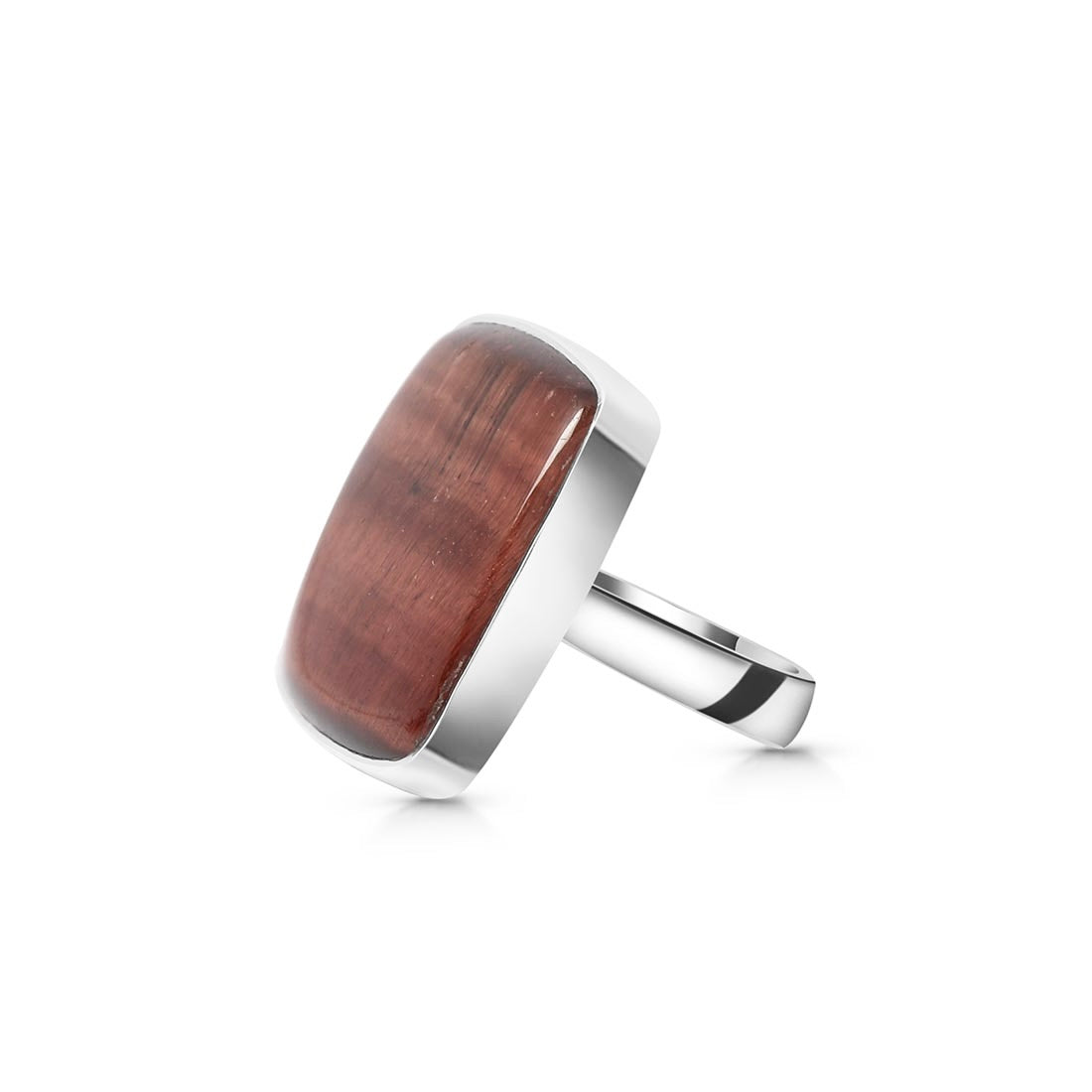 Premium Red Tiger Eye Adjustable Ring - Bold Statement Jewelry