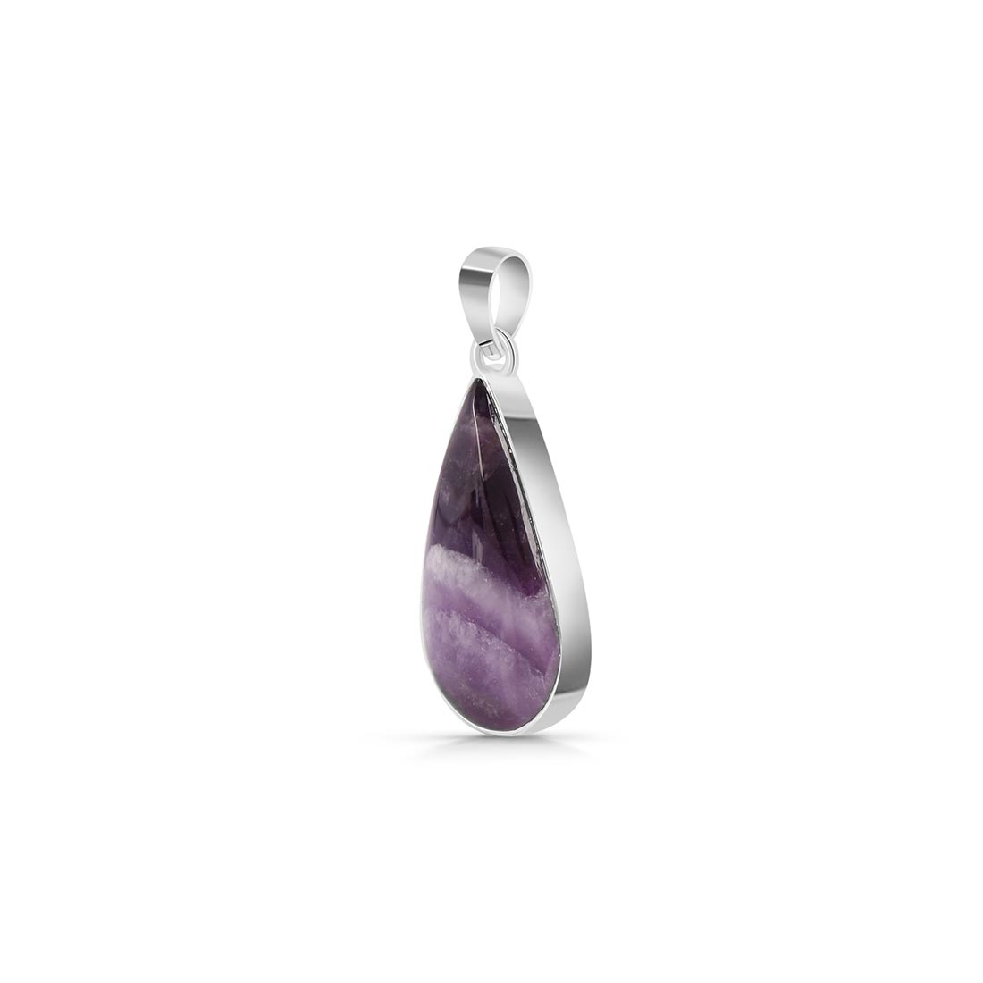 Premium Amethyst Lace Agate Pendant - Elegant Statement Jewelry