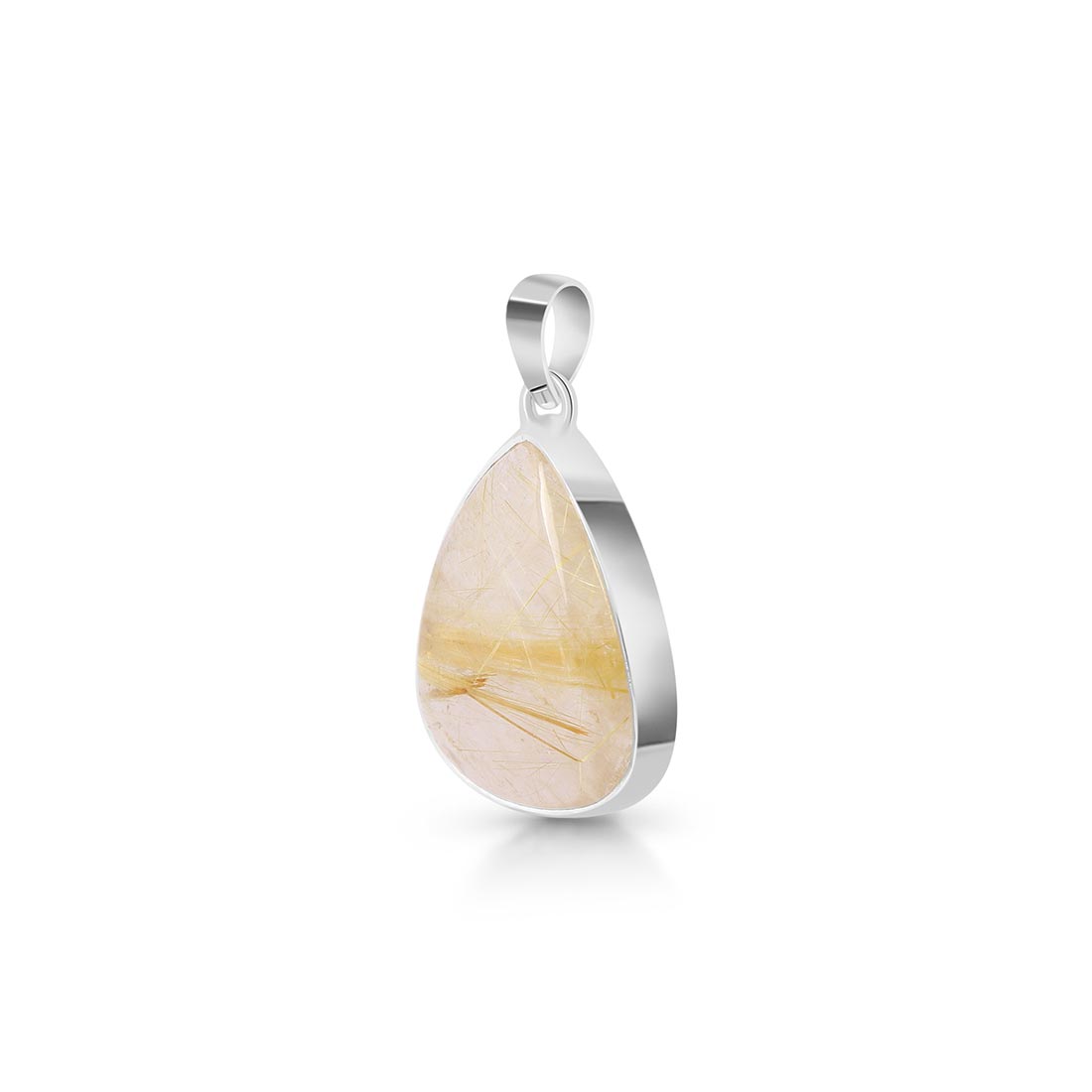 Premium Golden Rutile Pendant - GDR-P-7 | Elegant Statement Jewelry