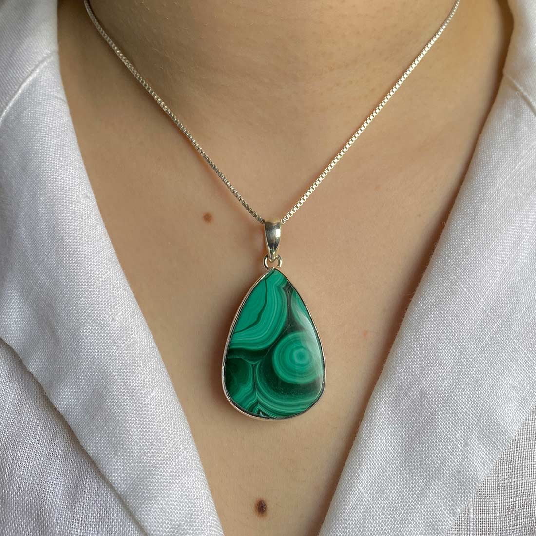 Premium Malachite Statement Pendant - MLC-P-15