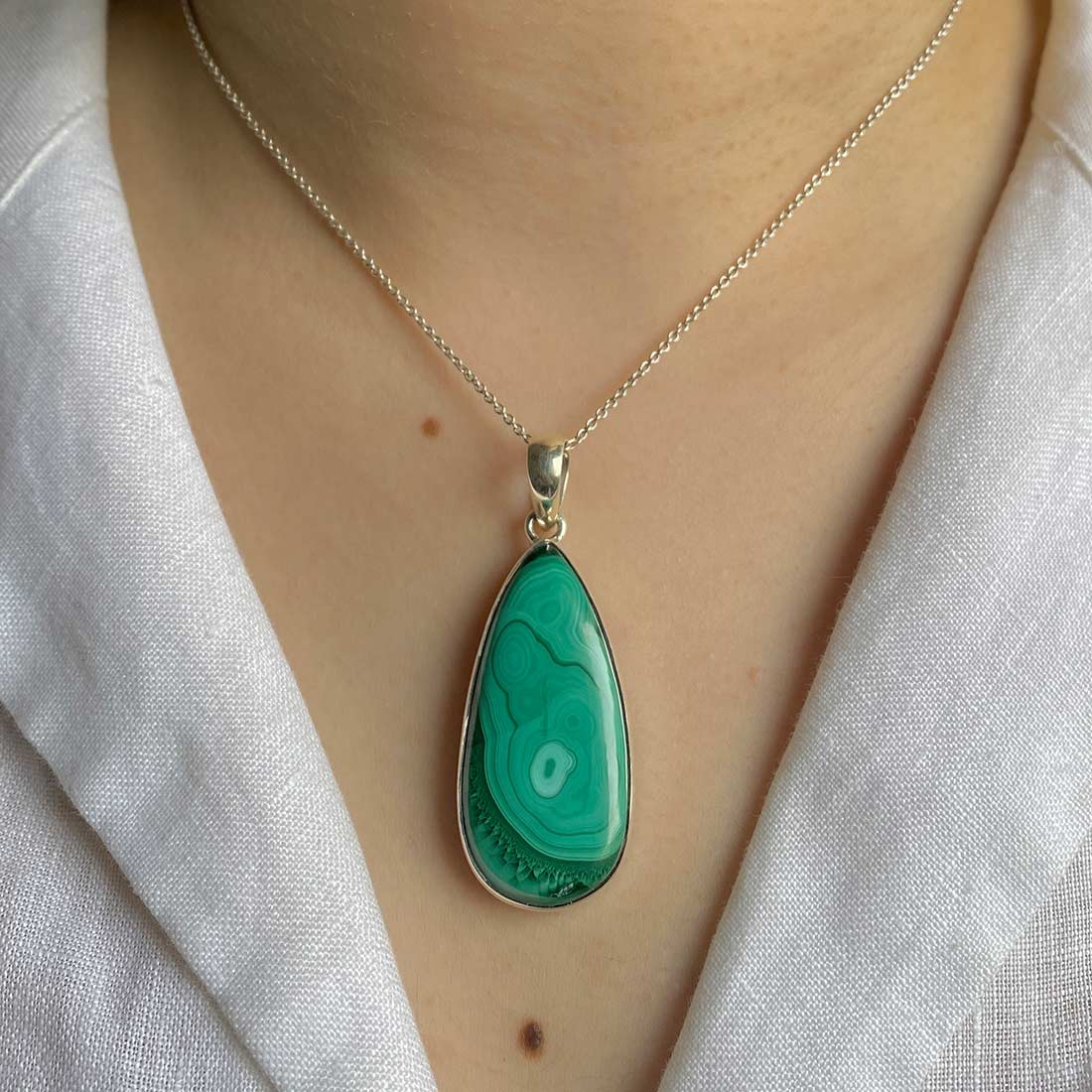 Premium Malachite Statement Pendant - MLC-P-5