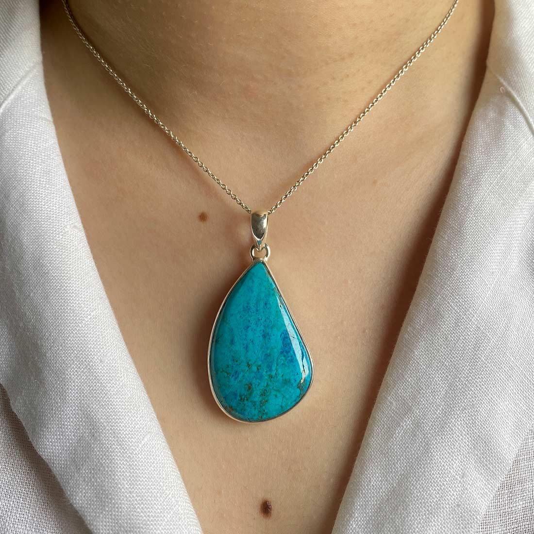 Premium Shattuckite Statement Pendant - STK-P-24