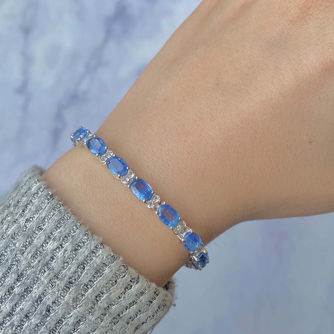 Premium Blue Kyanite Bracelet - Ultimate Elegance (KYN-SB-108-B)