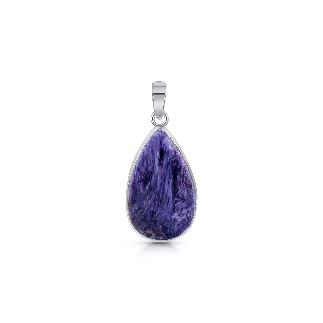 Premium Charoite Statement Pendant - Elegant Purple Gemstone Jewelry