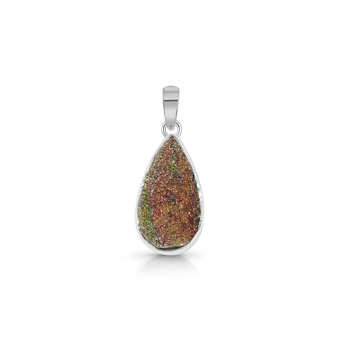 Premium Spectropyrite Druzy Pendant - Ultimate Style & Healing