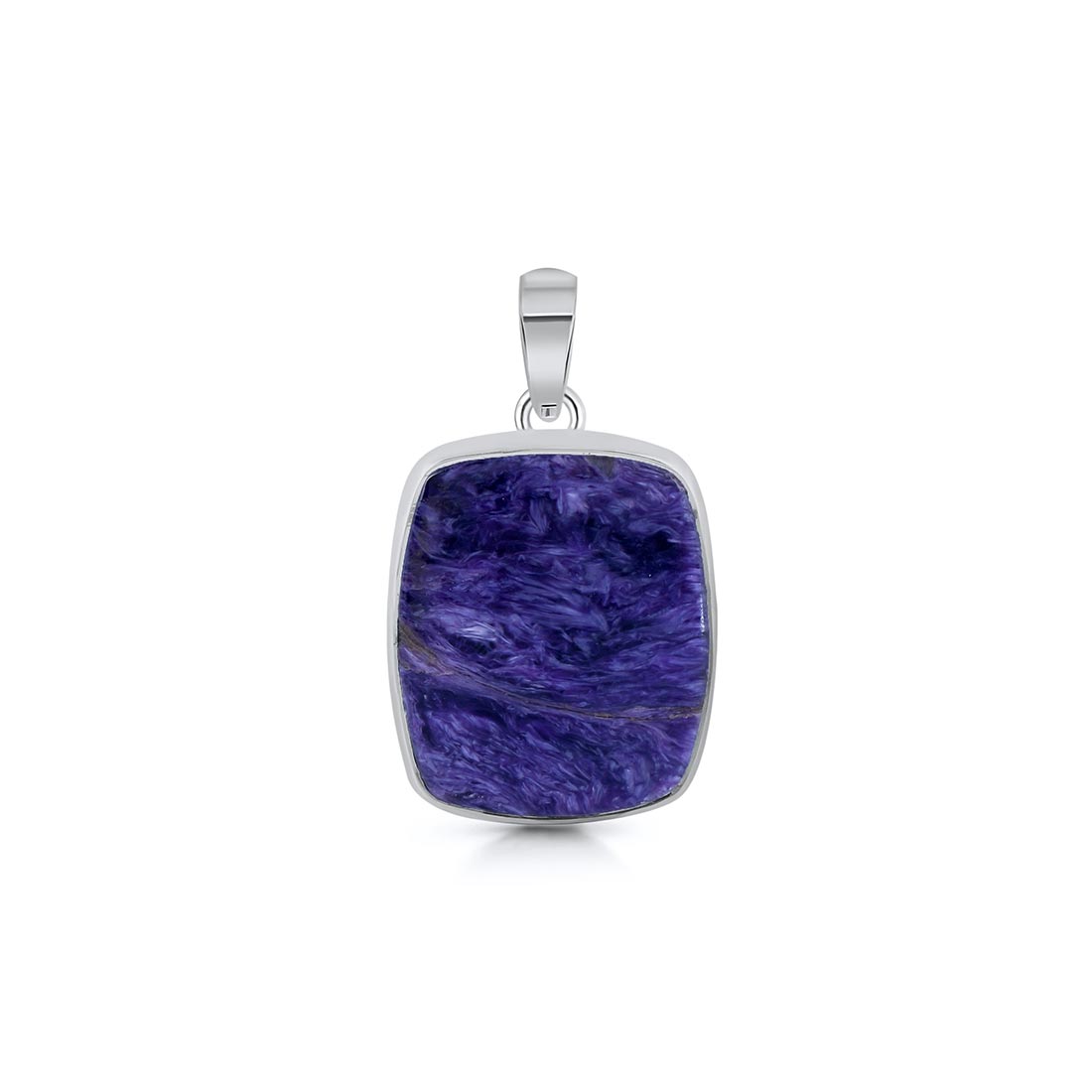 Premium Charoite Statement Pendant - Elegant Purple Gemstone Jewelry