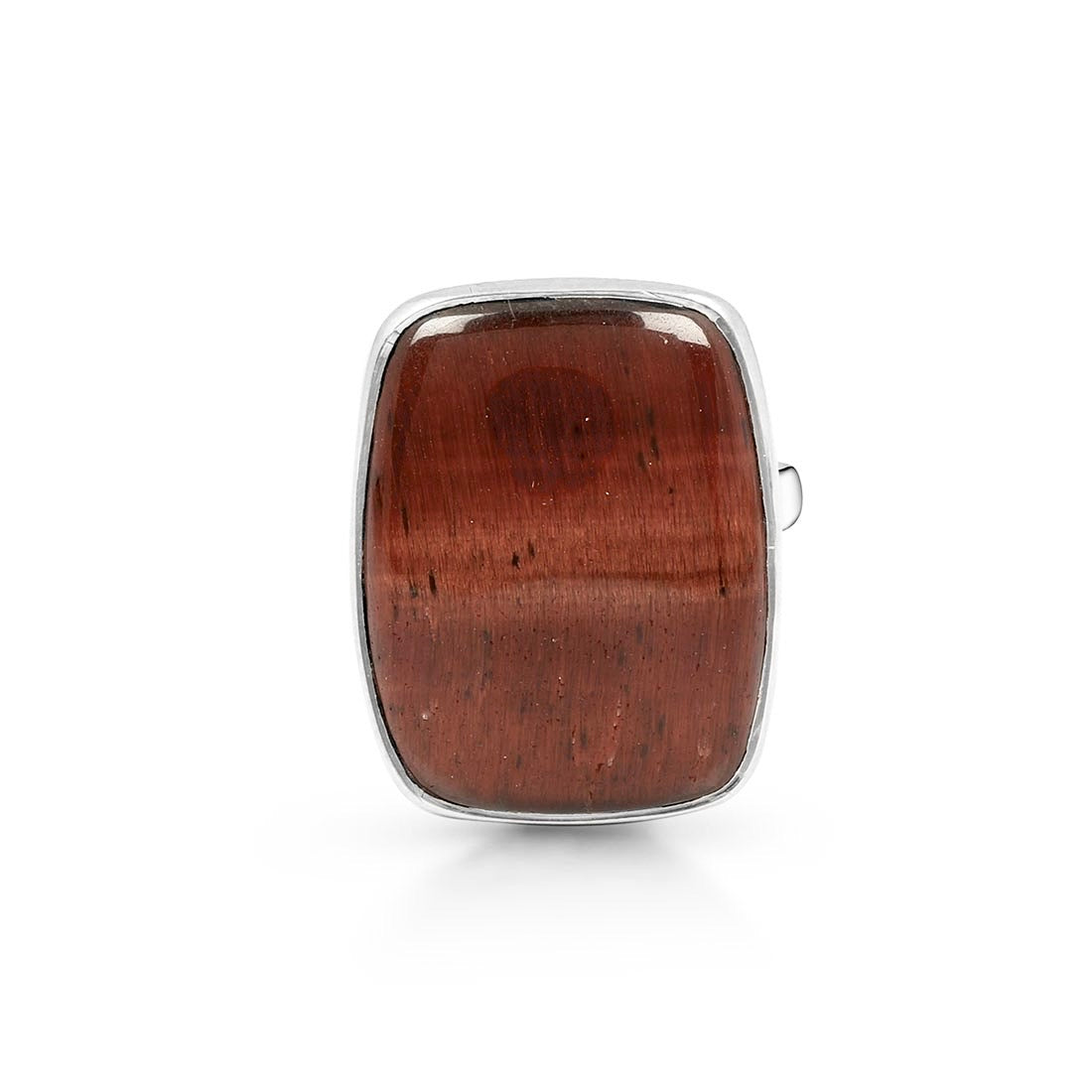 Premium Red Tiger Eye Adjustable Ring - Bold & Authentic (RTE-R-27)