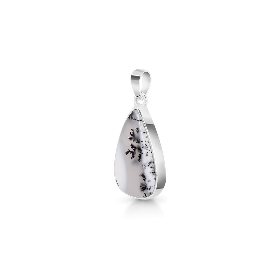 Premium Dendritic Agate Silver Pendant - DDA-P-7