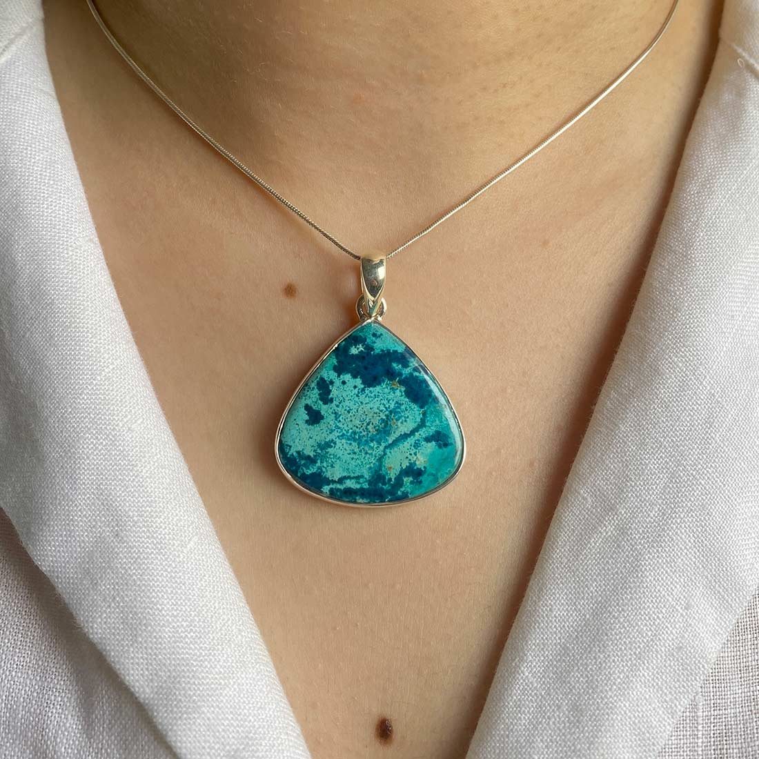 Premium Shattuckite Statement Pendant - STK-P-8