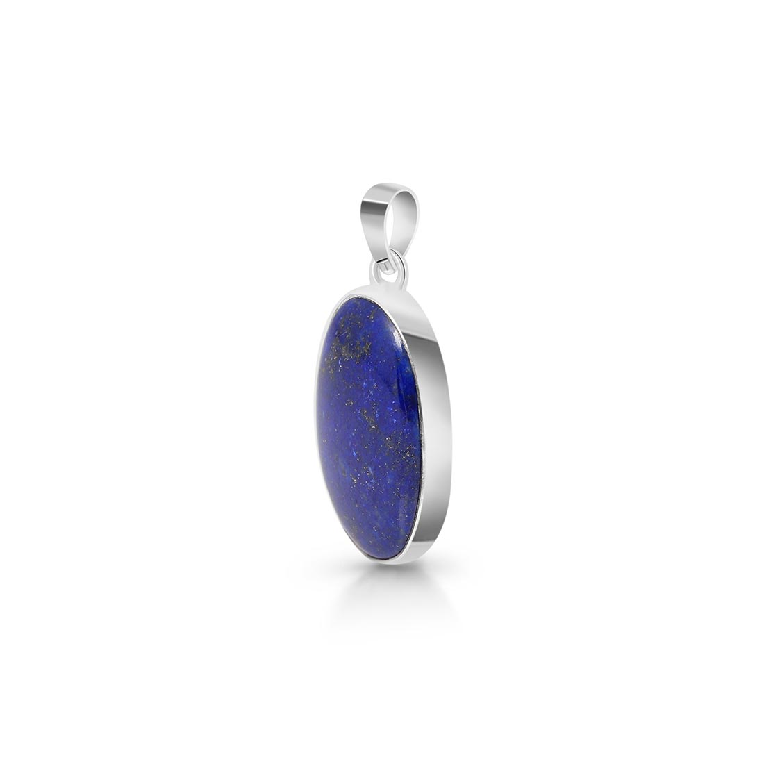 Premium Lapis Statement Pendant - Elegant Silver Jewelry