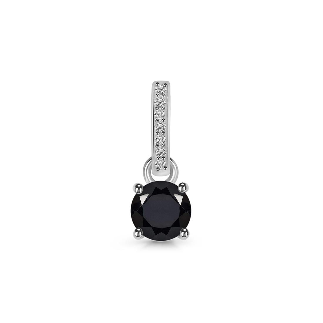 Premium Black Tourmaline & White Topaz Pendant - Elegant Protection Jewelry