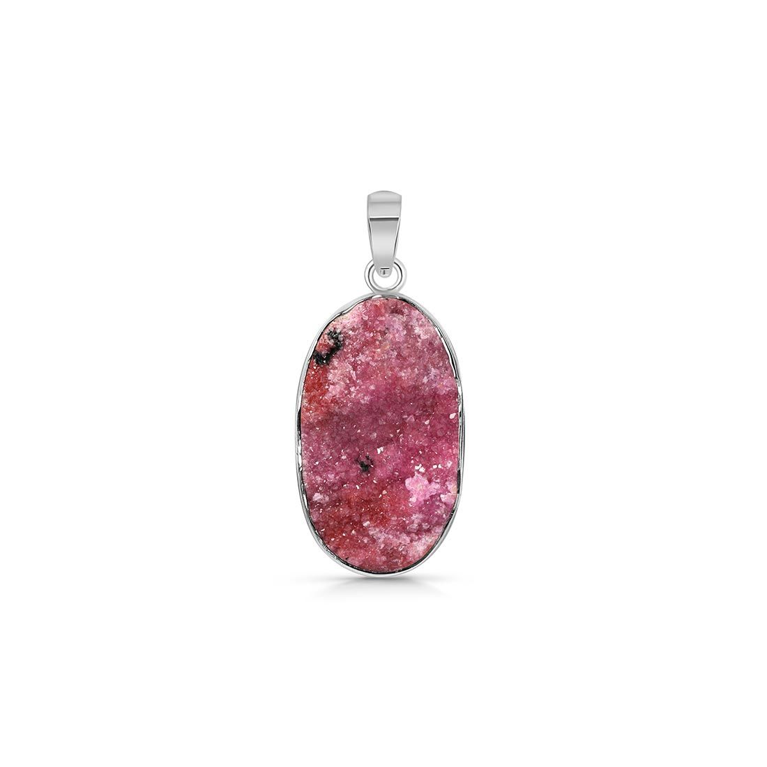 Premium Cobalt Calcite Statement Pendant - Elegant 925 Sterling Silver Jewelry