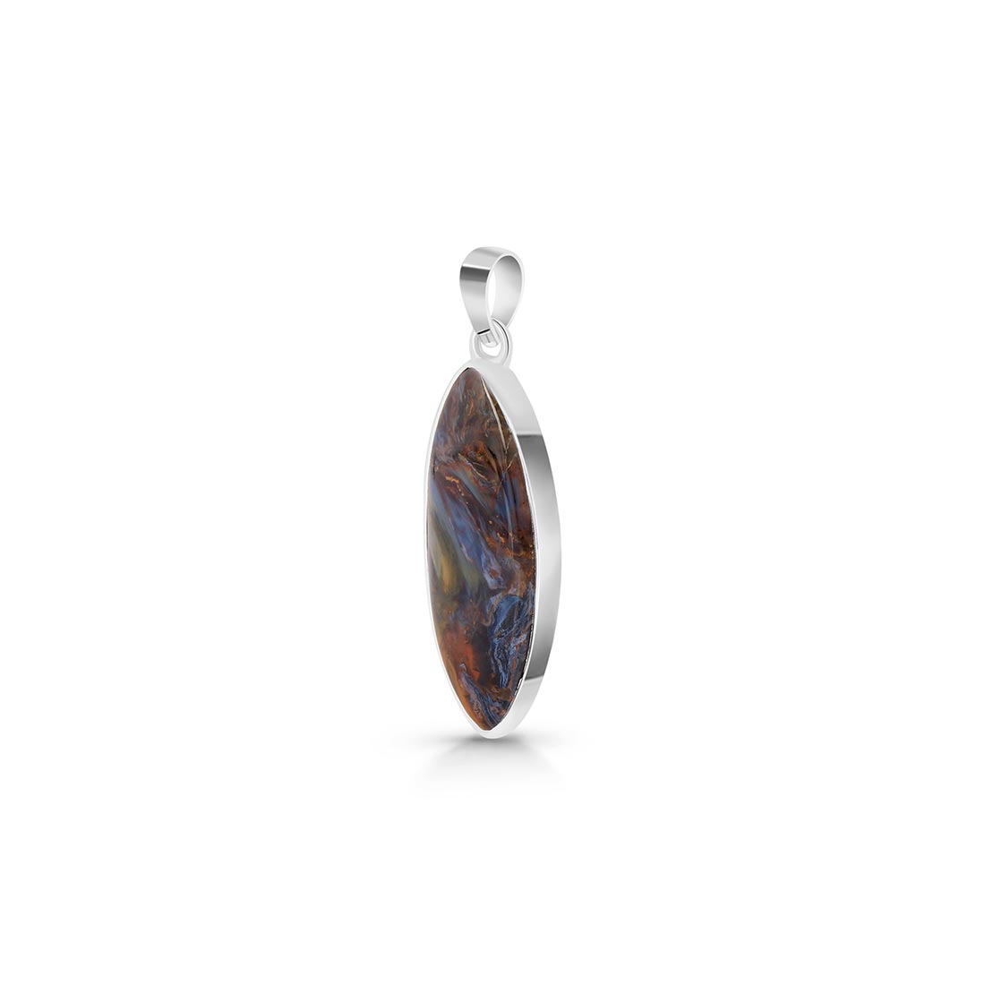 Premium Statement Pietersite Pendant - Elegant Silver Jewelry