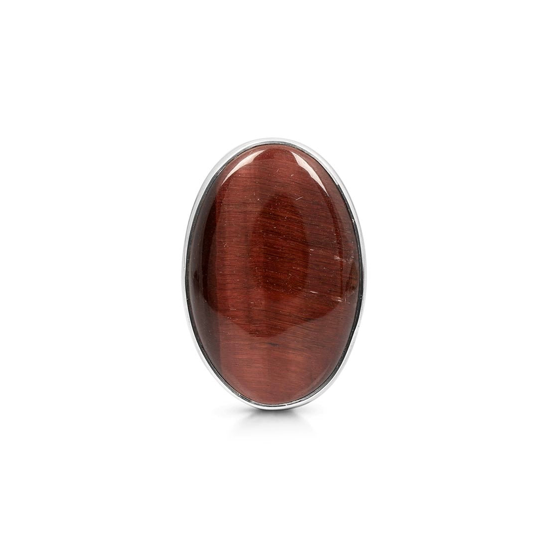 Premium Red Tiger Eye Adjustable Ring - Bold & Authentic (RTE-R-21)