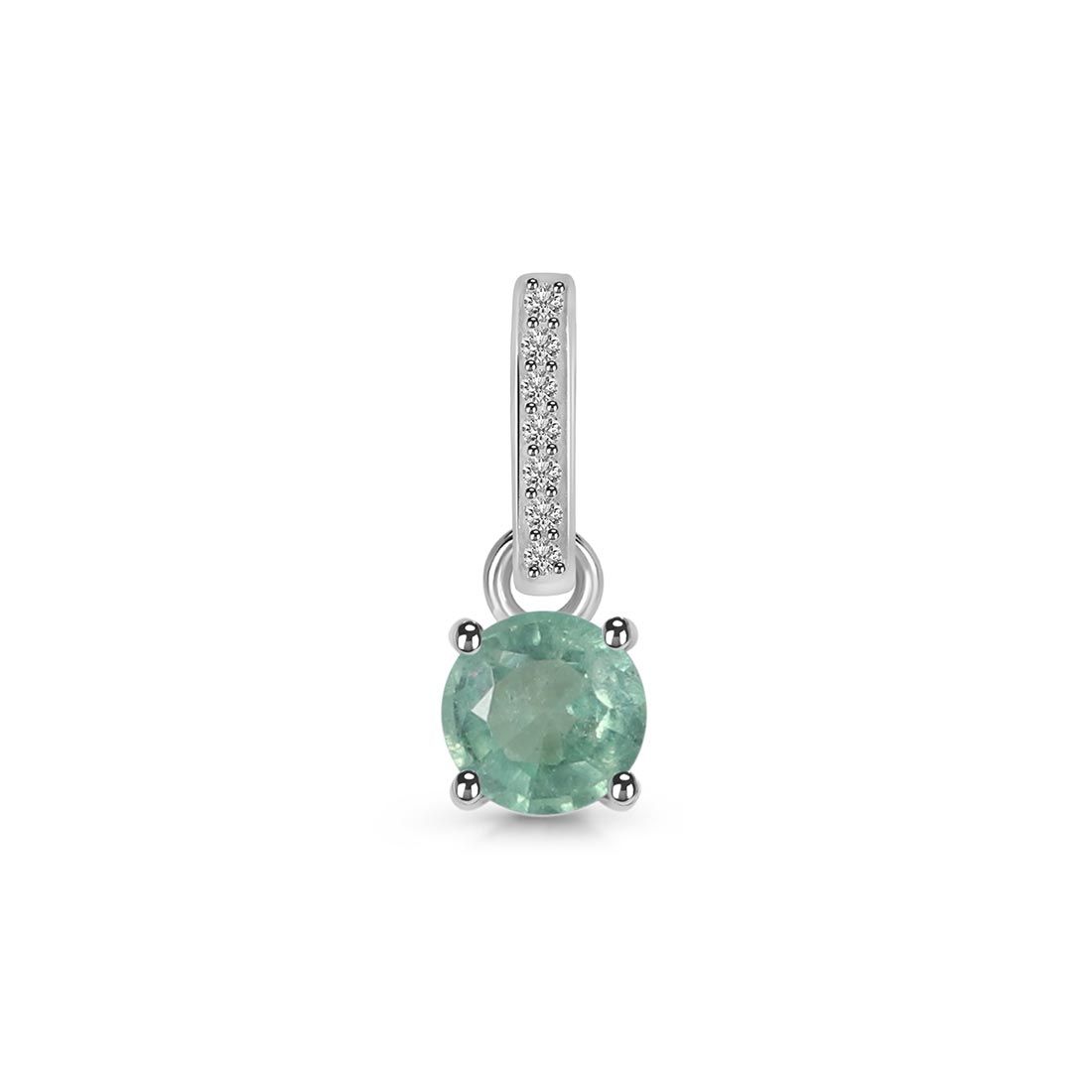 Premium Green Kyanite & White Topaz Pendant - Ultimate Elegance