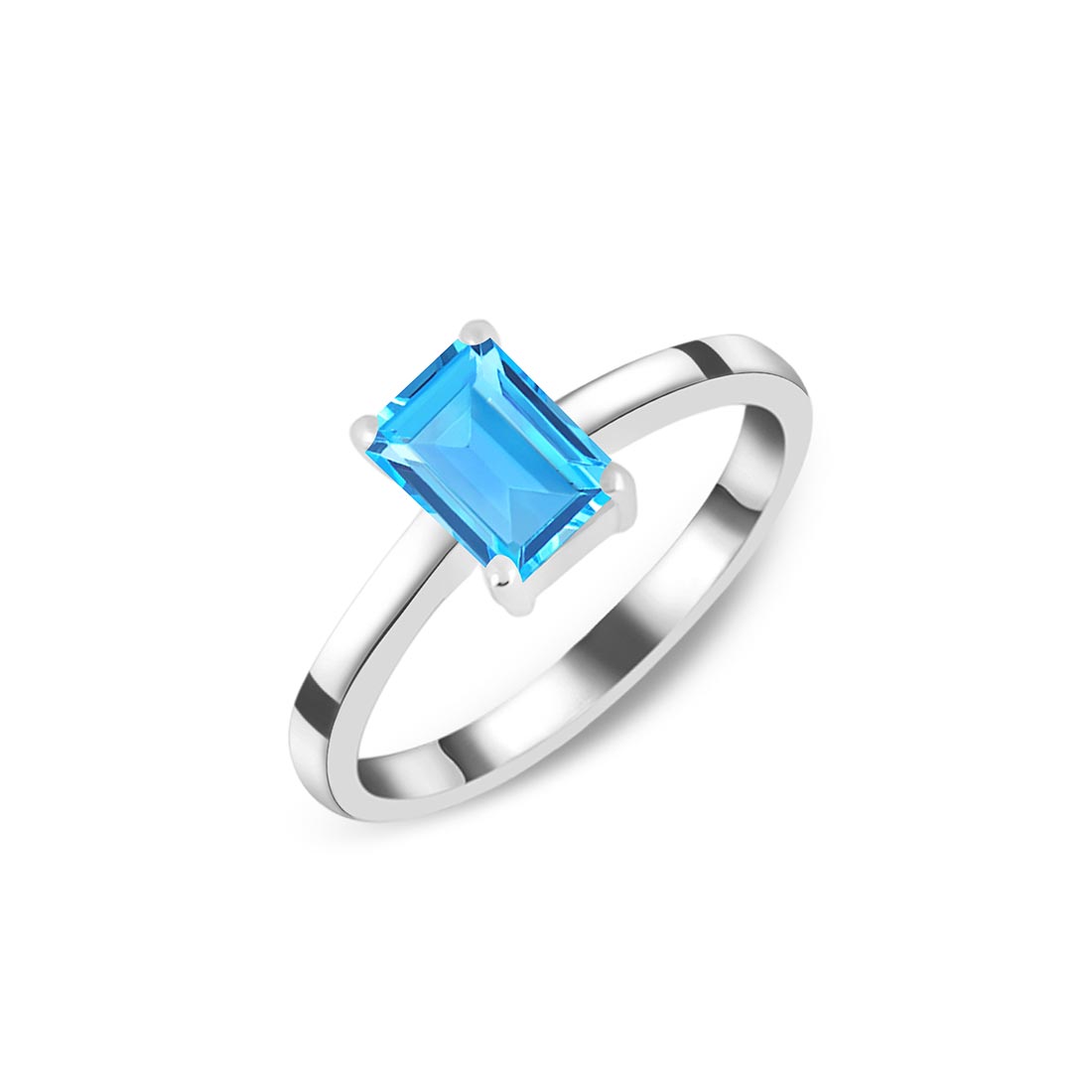 Premium Swiss Blue Topaz Ring - Ultimate Elegance (SBTZ-SR-241)