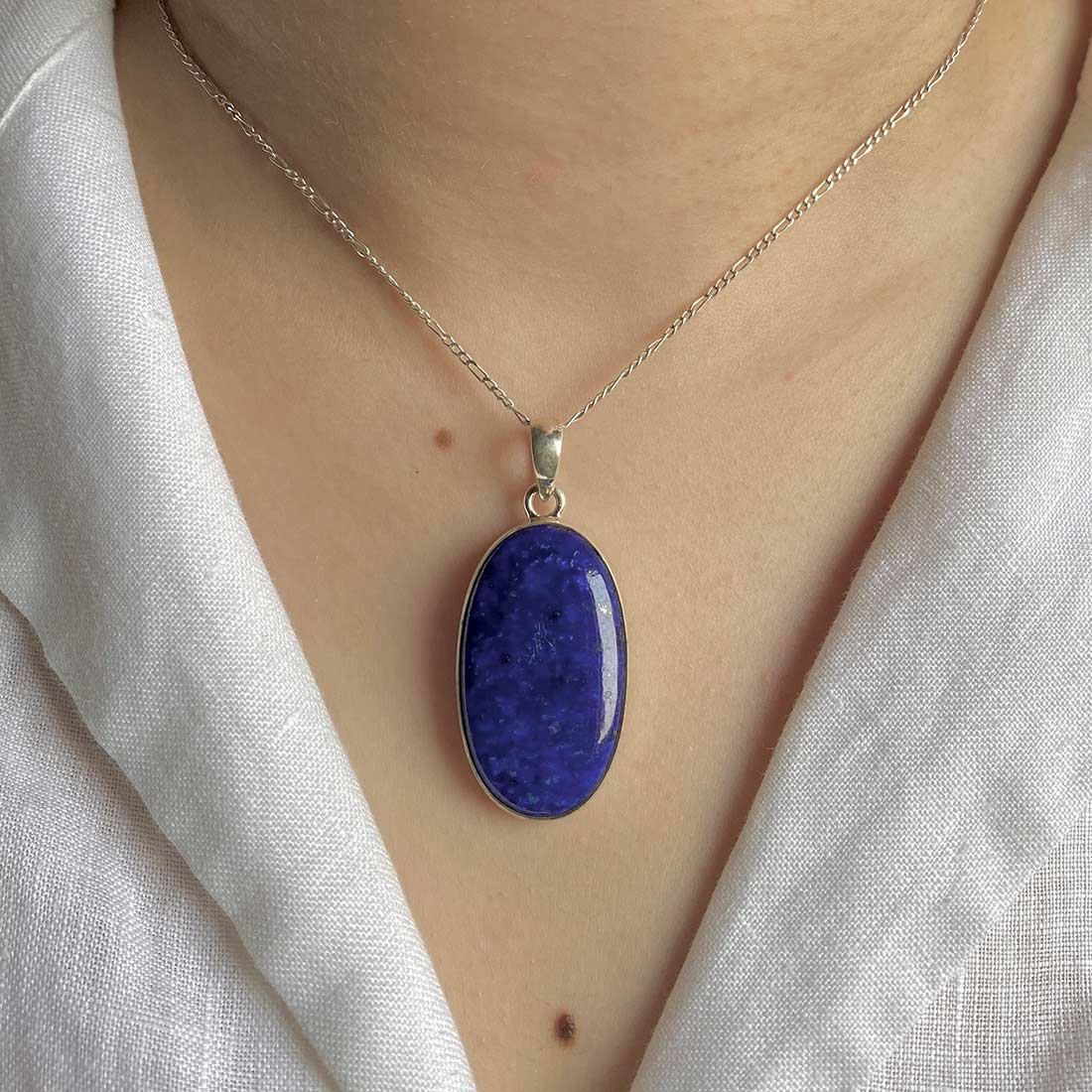 Premium Lapis Statement Pendant - Elegant Blue Jewelry