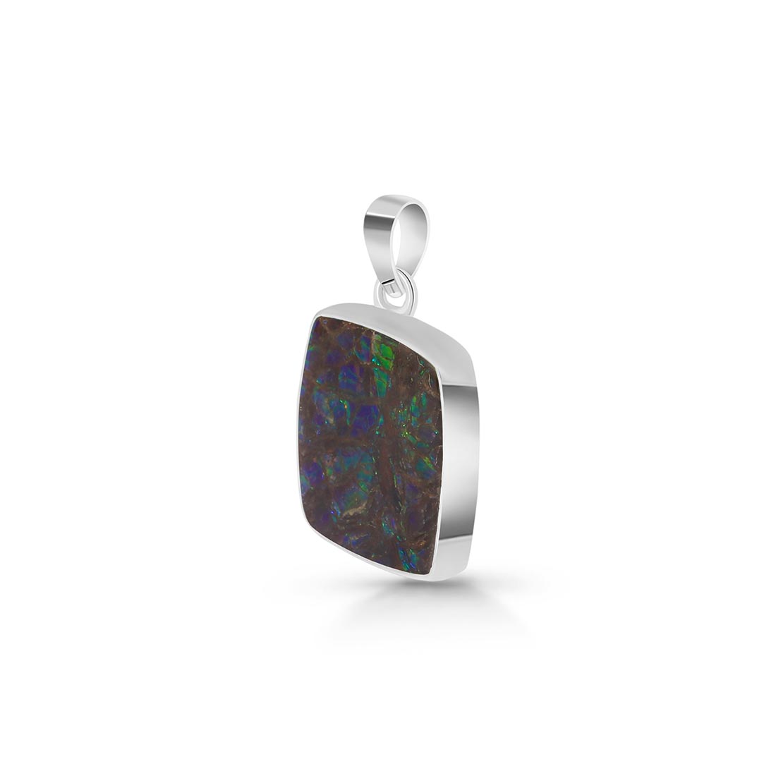 Ultimate Sagacia Ammolite Pendant - Premium Silver Jewelry (AML-P-13)