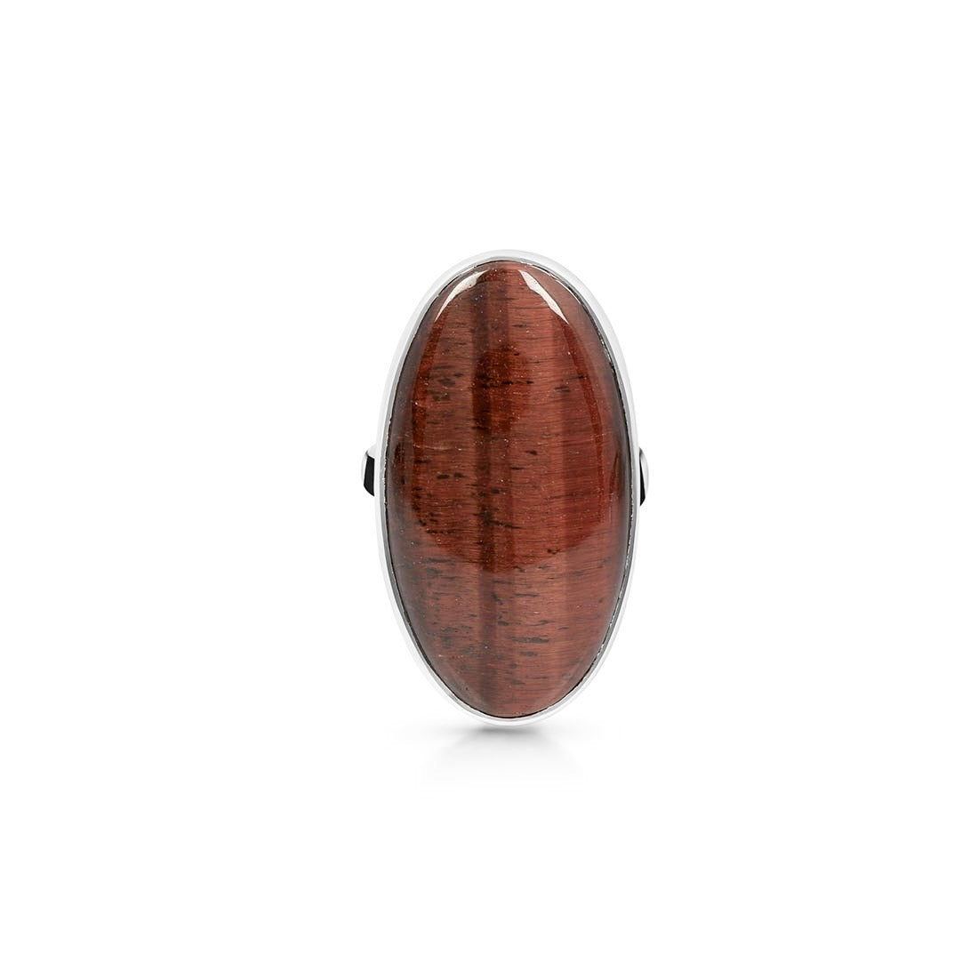 Premium Red Tiger Eye Adjustable Ring - Bold Elegance (RTE-R-26)