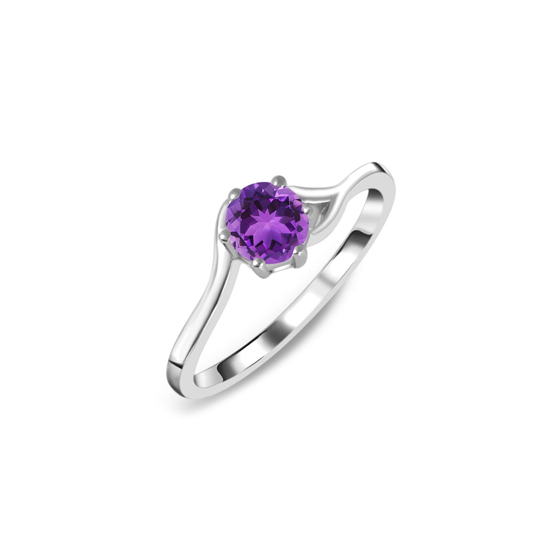 Premium Amethyst Sterling Silver Ring - AMT-SR-04